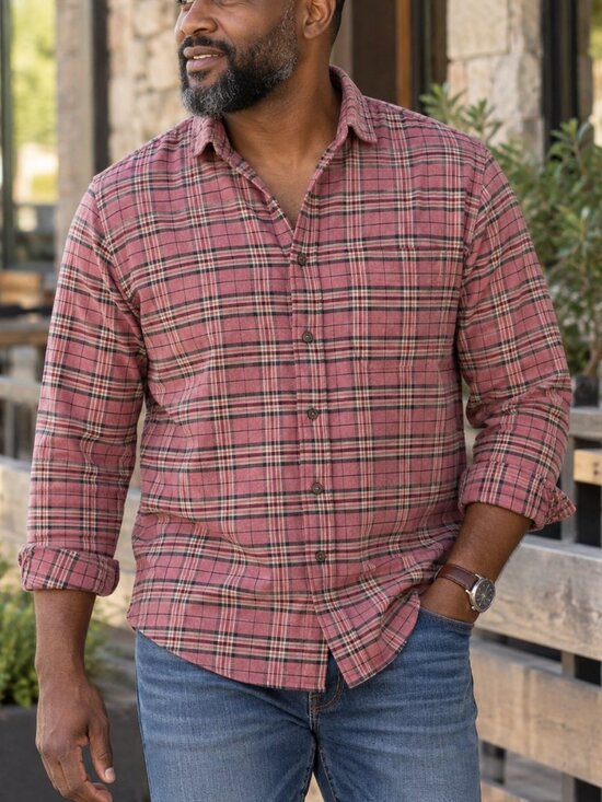 Faherty Other - Faherty Movement Featherweight Twill Shirt Mountain View Plaid Button Men's XXL